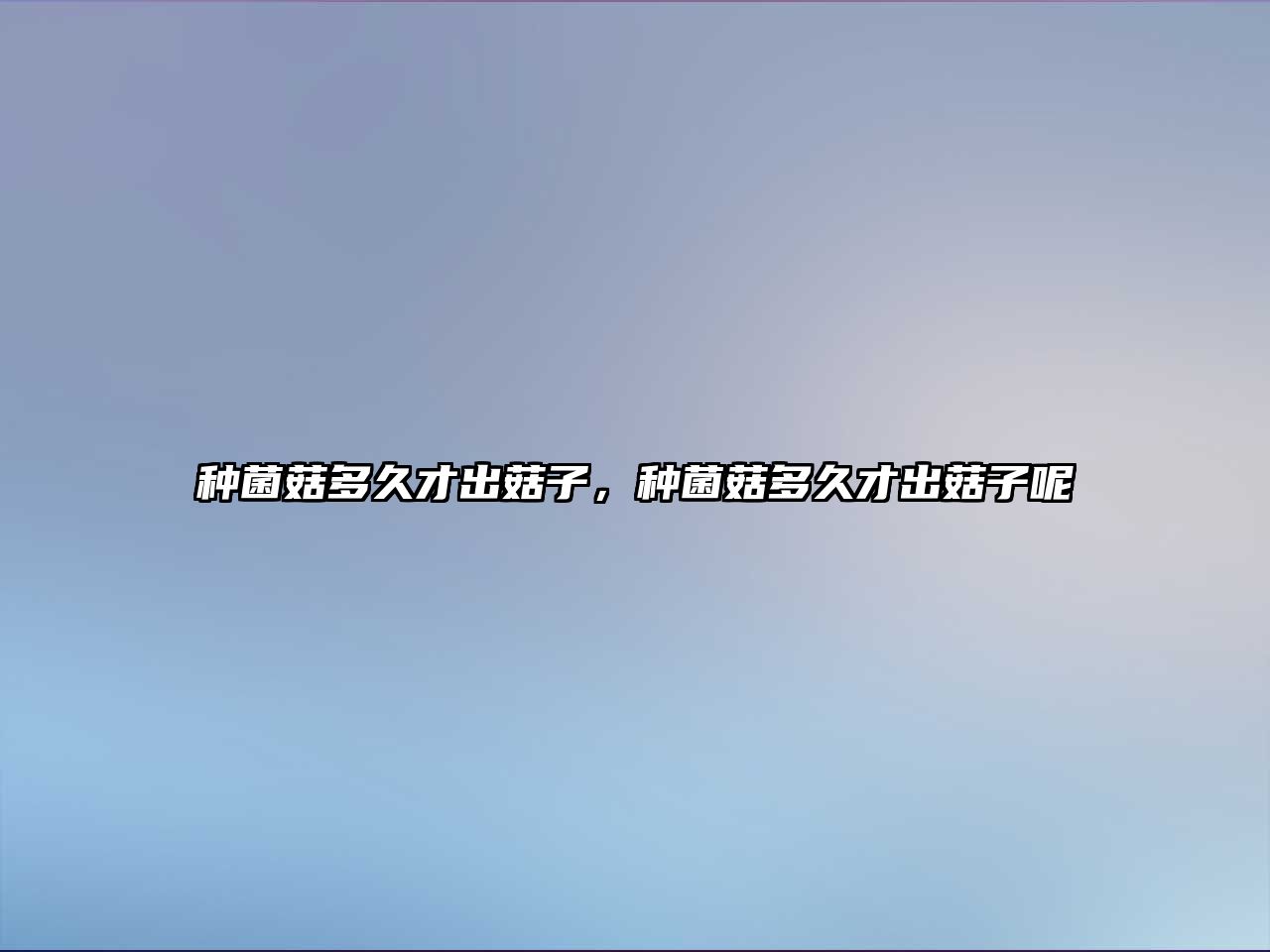 種菌菇多久才出菇子，種菌菇多久才出菇子呢