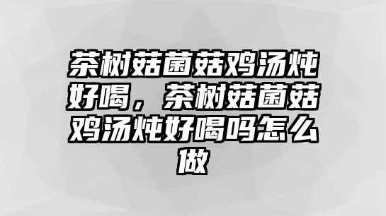 茶樹(shù)菇菌菇雞湯燉好喝，茶樹(shù)菇菌菇雞湯燉好喝嗎怎么做